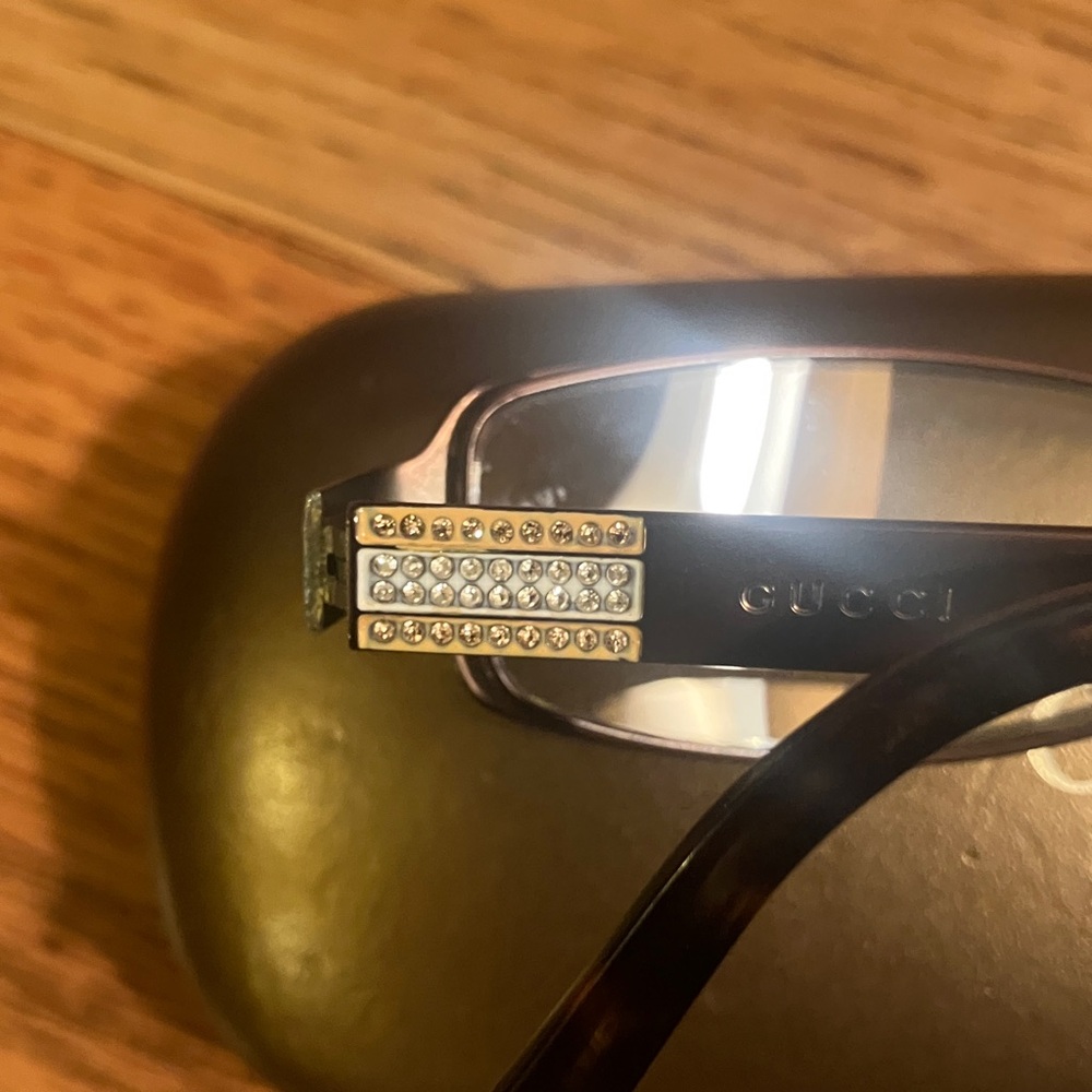 🎈🍃 GUCCI | GG 2769 / Strass Eyeglasses, Case & Box Bronze Italy - Picture 14 of 15